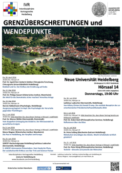 Flyer IVR Heidelberg Sommersemester 2016