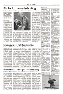 Ein Punkt theoretisch nötig