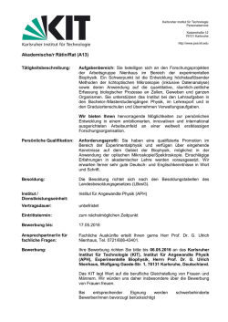 Akademische/r R&auml;tin/Rat (A13) - PSE