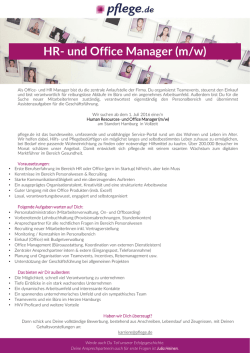 HR- und Office Manager (m/w)