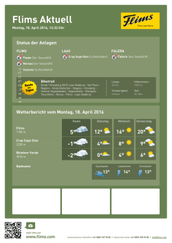 Täglich aktualisiertes Sommer-Bulletin als PDF herunterladen