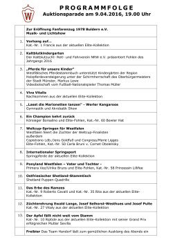 programmfolge - Westfälisches Pferdestammbuch eV