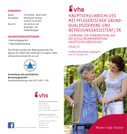 hauptschulabschluss mit pflegerischer grund