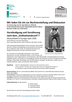 Einladung  - Gedenkst&auml;tte Berliner Mauer