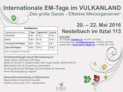 Internationale EM-Tage im VULKANLAND - Em