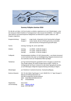 Dummy Frühjahrs Seminar 2016