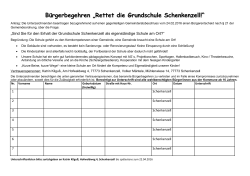 Bürgerbegehren „Rettet die Grundschule Schenkenzell!“