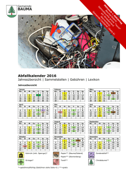 Abfallkalender 2016