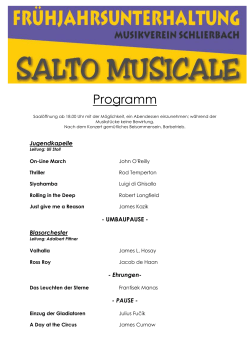 Programm - Musikverein Schlierbach