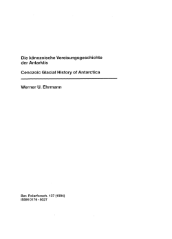 ie k&Atilde;&curren;nozoisch Vereisungsgeschichte der Antarktis Cenozoic
