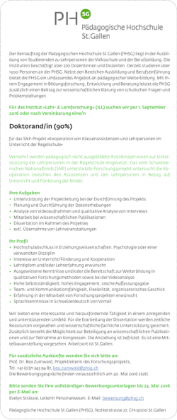 Doktorand/in (90%)