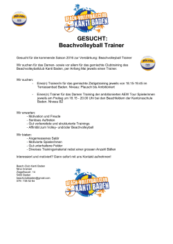 Inserat Trainer 2016