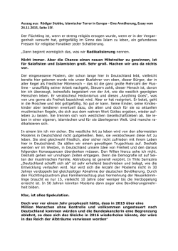 Auszug aus: Rüdiger Stobbe, Islamischer Terror in Europa – Eine