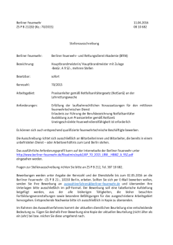 Hauptbrandmeisterin/ Hauptbrandmeister mit Zulage