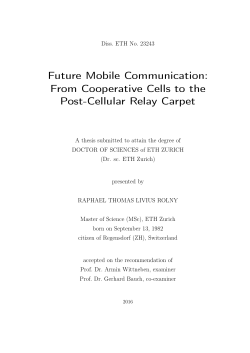 Future Mobile Communication: From - ETH E