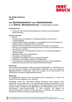eine Sachbearbeiterin/ einen Sachbearbeiter