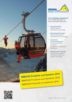 IMMOOS Produkte und Systeme 2016 IMMOOS