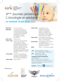 4ième Journée pédiatrique : L`oncologie en pédiatrie - ALIP-Home