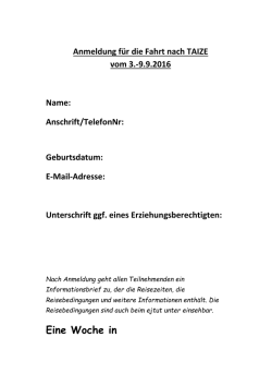 Eine Woche in