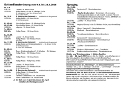 Pfarrnachrichten - Katholische Kirchengemeinde Heilig Kreuz
