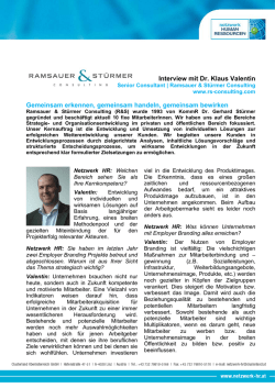 Interview mit Dr. Klaus Valentin Gemeinsam erkennen, gemeinsam