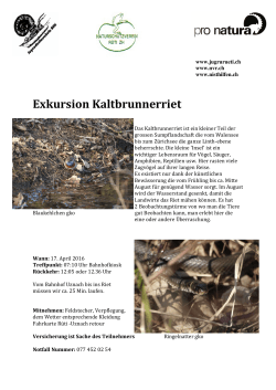 Exkursion Kaltbrunnerriet 2016