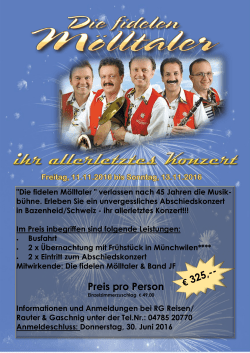 Rauter & Gaschnig Flyer - Die fidelen Mölltaler
