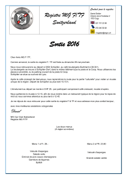 Sortie 2016 - MG Car Club Switzerland