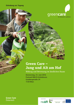 Programm zu Green Care