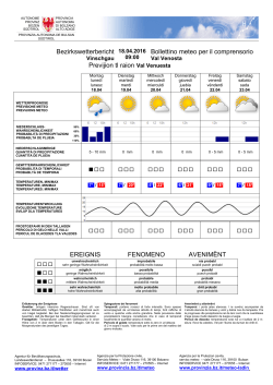 Bezirkswetterbericht Bollettino meteo per il comprensorio Previjion tl