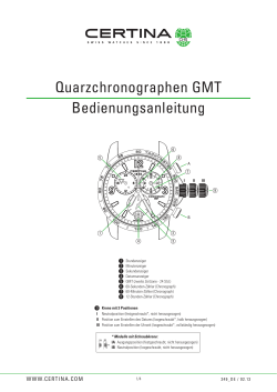 Quarzchronographen GMT Bedienungsanleitung