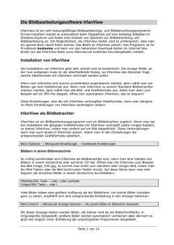 Die Bildbearbeitungssoftware IrfanView