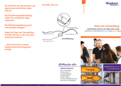 Flyer - Adaption »Haus am Schneeberg