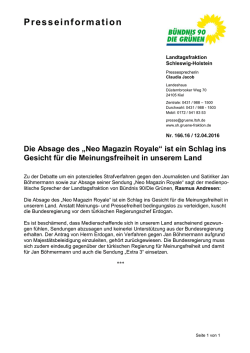 Die Absage des „Neo Magazin Royale“ ist ein Schlag ins Gesicht für