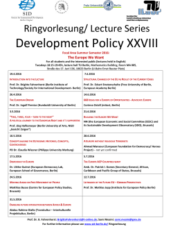 Development Policy XXVIII - SID