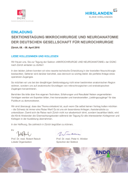 einladung sektionstagung mikrochirurgie und