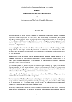 Joint Declaration of Intent on the Energy Partnership