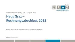 Präsentation von Finanzstadtrat Gerhard Rüsch
