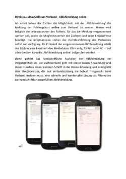 Direkt aus dem Stall zum Verband 2016 Handy