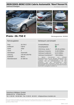 Inserat drucken - Autohaus M&ouml;lders GmbH