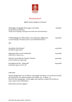 Spargelzeit - Landgut Stober