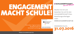 ENGAGEMENT MACHT SCHULE! - SCHULEWIRTSCHAFT Hamburg