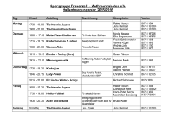 Hallenplan - Sportgruppe Frauenzell