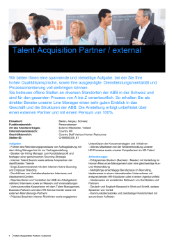 Talent Acquisition Partner / external