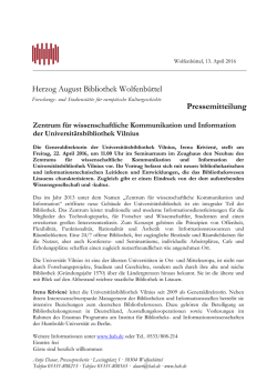 Zentrum für wissenschaftliche Kommunikation und Information der
