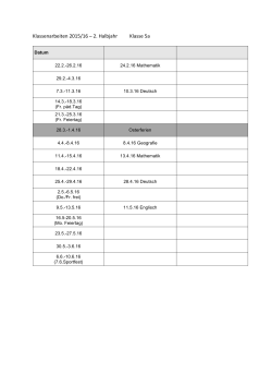 Klassenarbeiten 2015/16 – 2. Halbjahr Klasse 5a