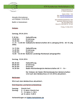 Ba-Wü Infos/Zeitplan