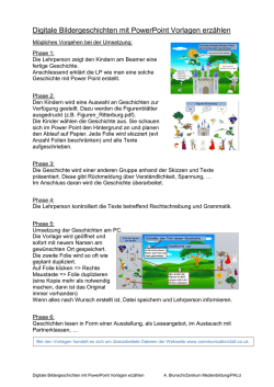 Digitale Bildergeschichten mit PowerPoint Vorlagen erz&auml;hlen