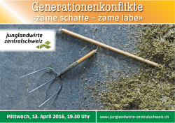 Veranstaltung "Zäme schaffe - Zäme läbe" am 13. April 2016