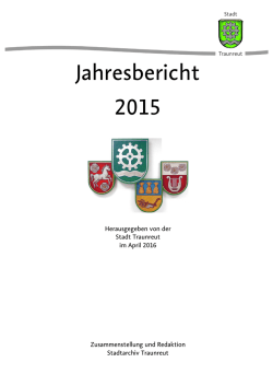 Jahresbericht 2015 - Buergerliste Traunreut